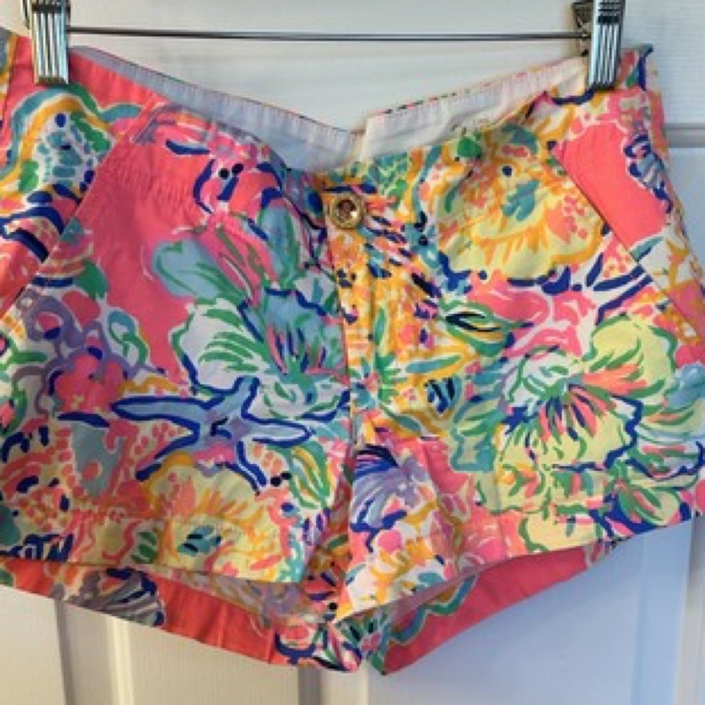 Lilly Pulitzer Shorts The Kerrie Short Coral Reef Island Secret Style Size 2